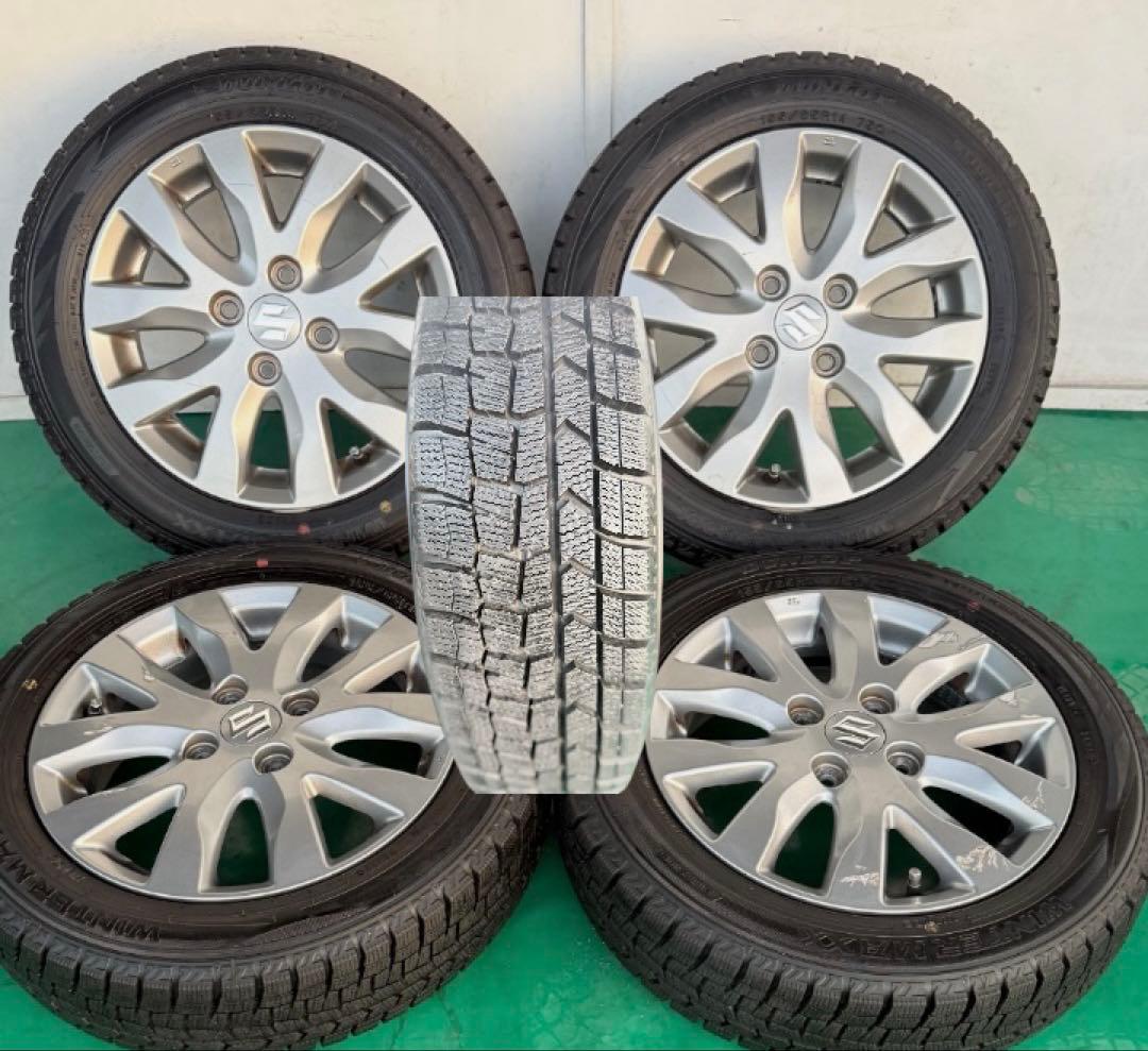 インチ スズキ ホイール 155/65R14 冬用タイヤ付きPCD100/4穴