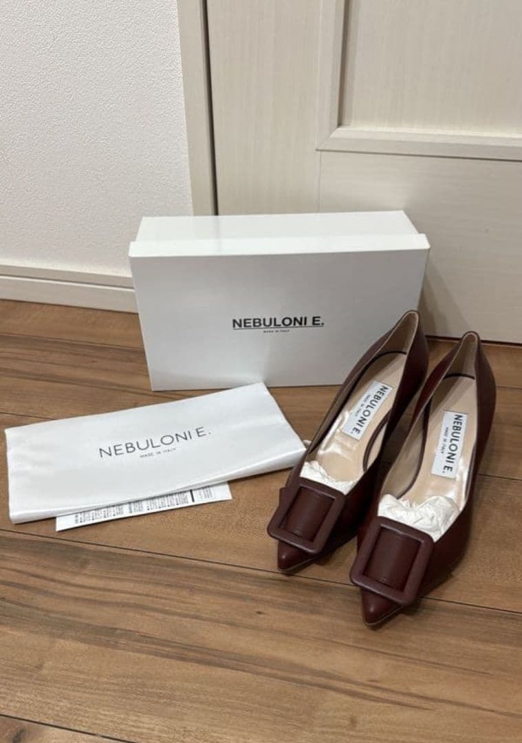 新品ネブローニNEBULONIEバックルパンプス38ブラウン雑誌掲載ロンハーマン