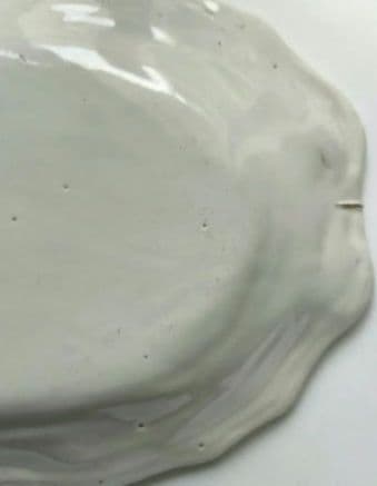 18世紀　ムスティエ 　花リム　オーバル皿　　フランス　アンティーク