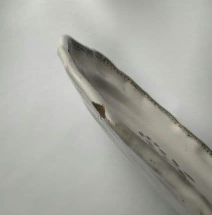 18世紀　ムスティエ 　花リム　オーバル皿　　フランス　アンティーク