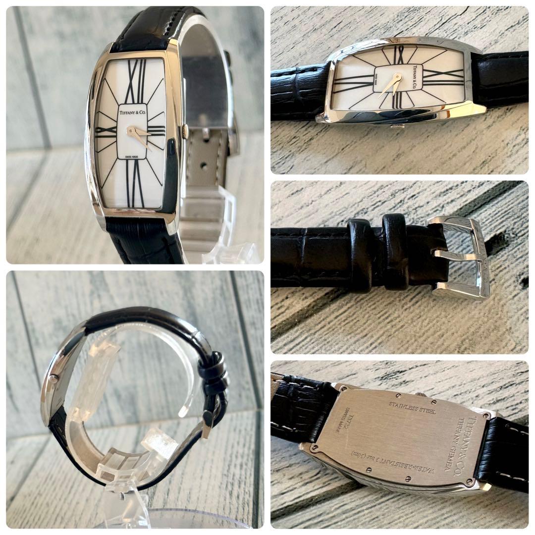 【希少】TIFFANY&Co ティファニー 腕時計 ジェメア ホワイト ブラック