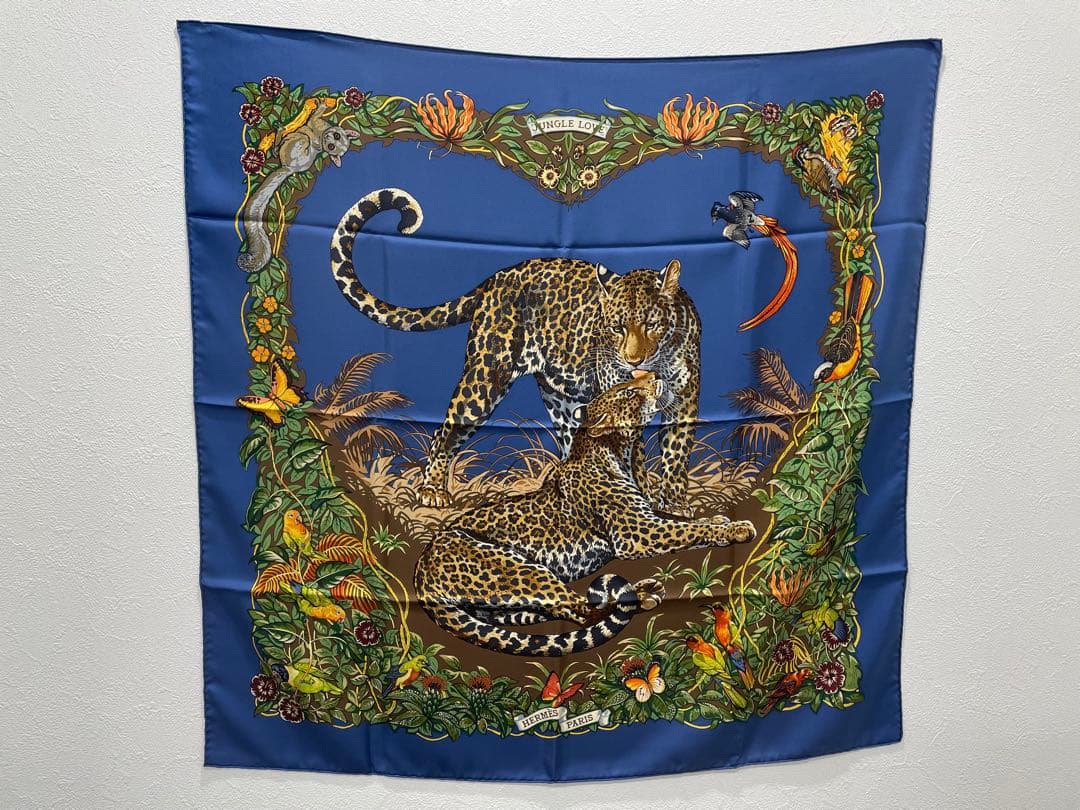 【新品未使用】人気モデル！ エルメス　ガレ90 スカーフ ジャングルラブ