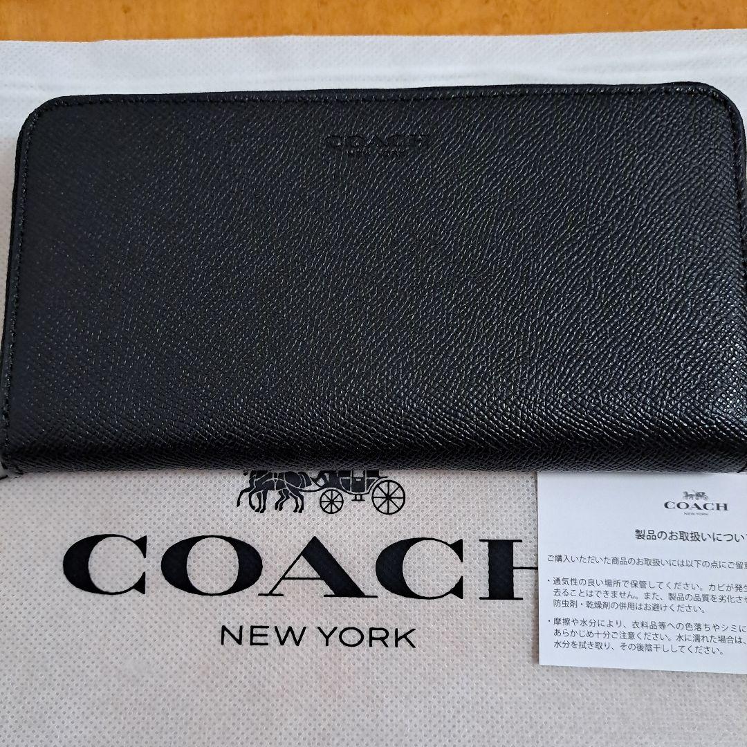 【新品】コーチ　COACH 　長財布　メンズ　ラウンド　ファスナー