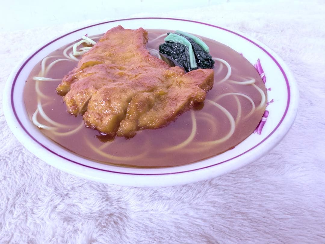 昭和レトロ 排骨麺 パイコーメン 食品サンプル 直径約21.5cm 町中華