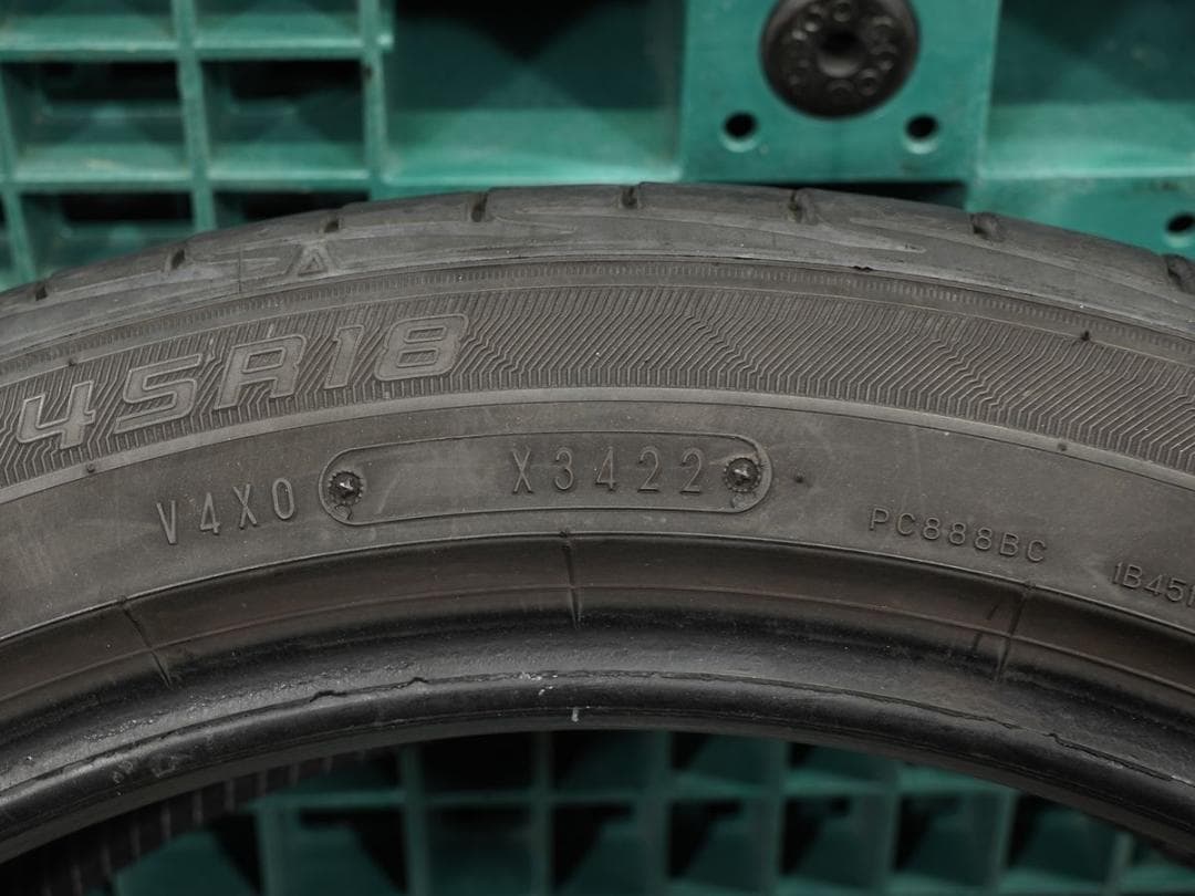 た*き様 中古タイヤ ダンロップ ルマンⅤ 215/45R18 4本 DL LE