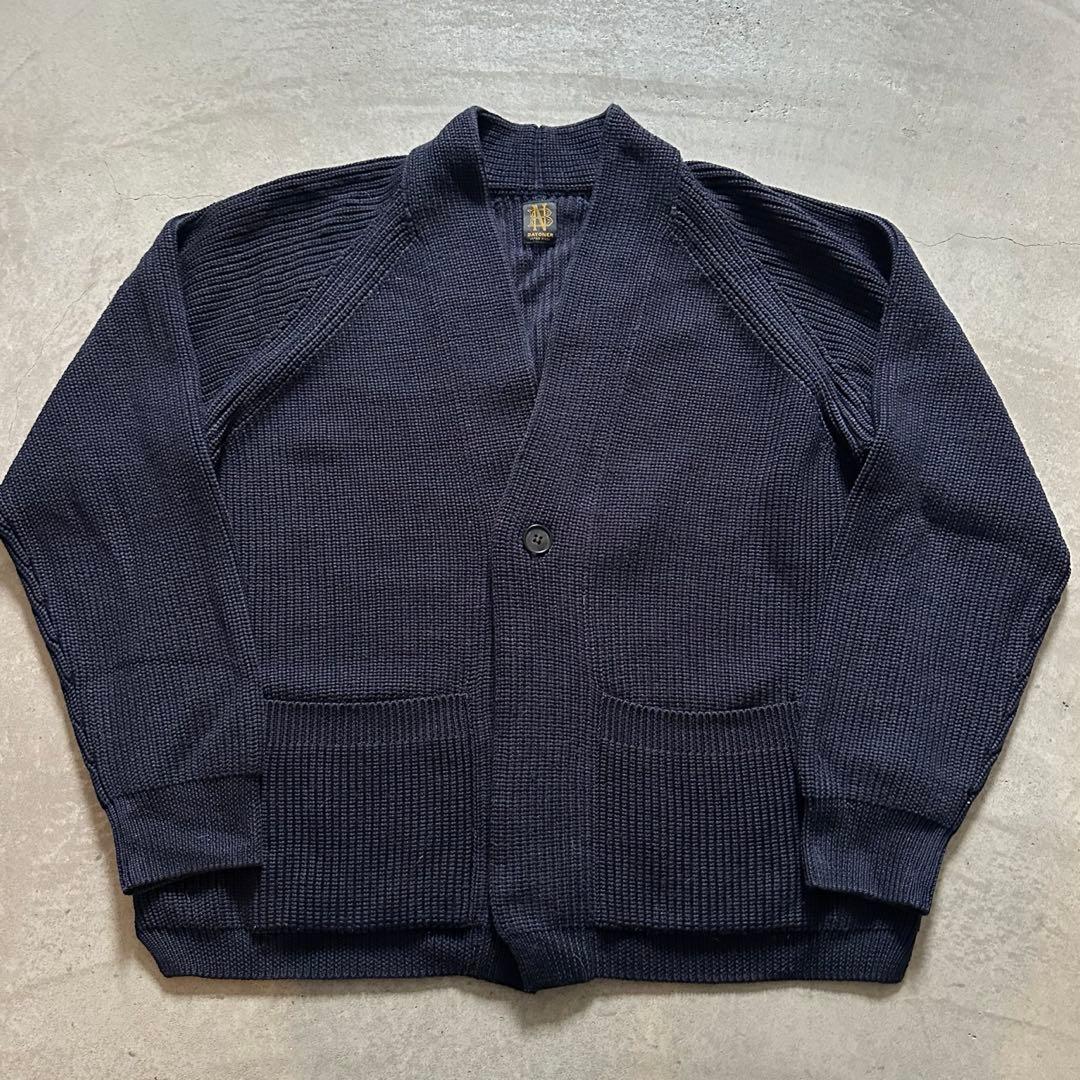 BATONER（バトナー）シグネチャー 1B カーディガン ニット ネイビー美品