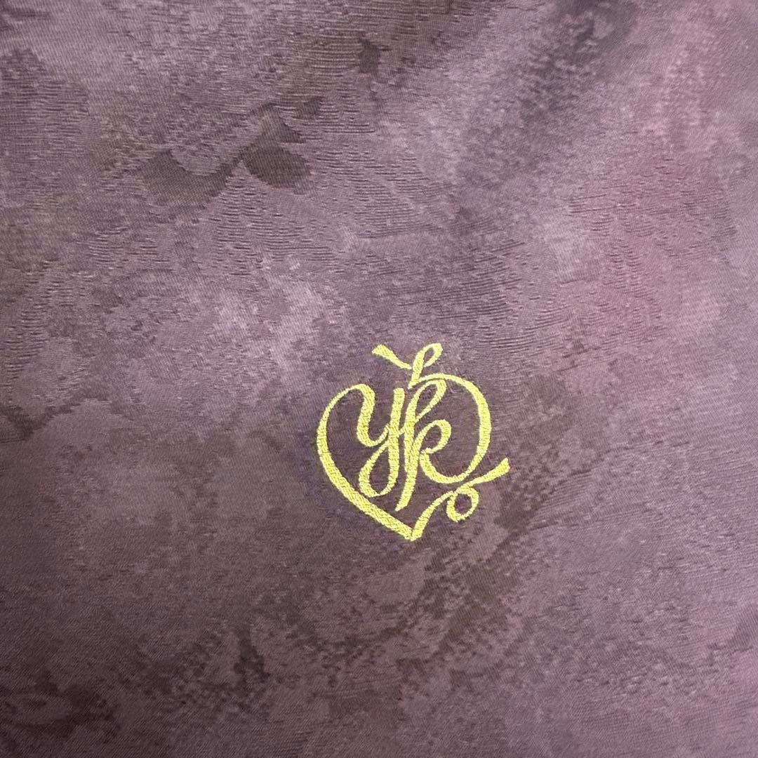 桂由美 落款あり 薔薇 蝶 ラインストーン 赤×紫×金 振袖