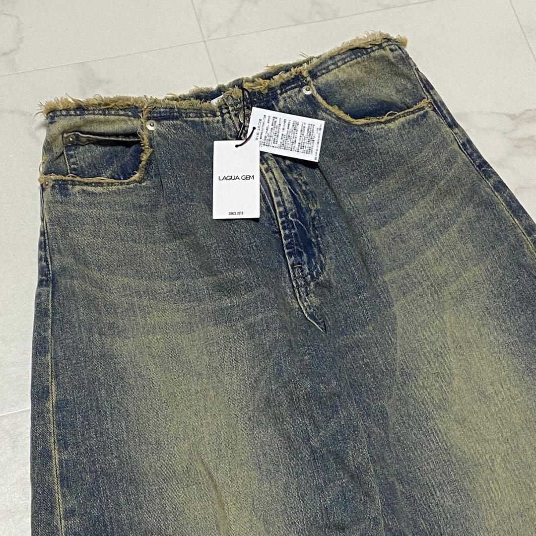 新品　LAGUA GEM CUT OFF LOOSEY ジーンズデニム 24