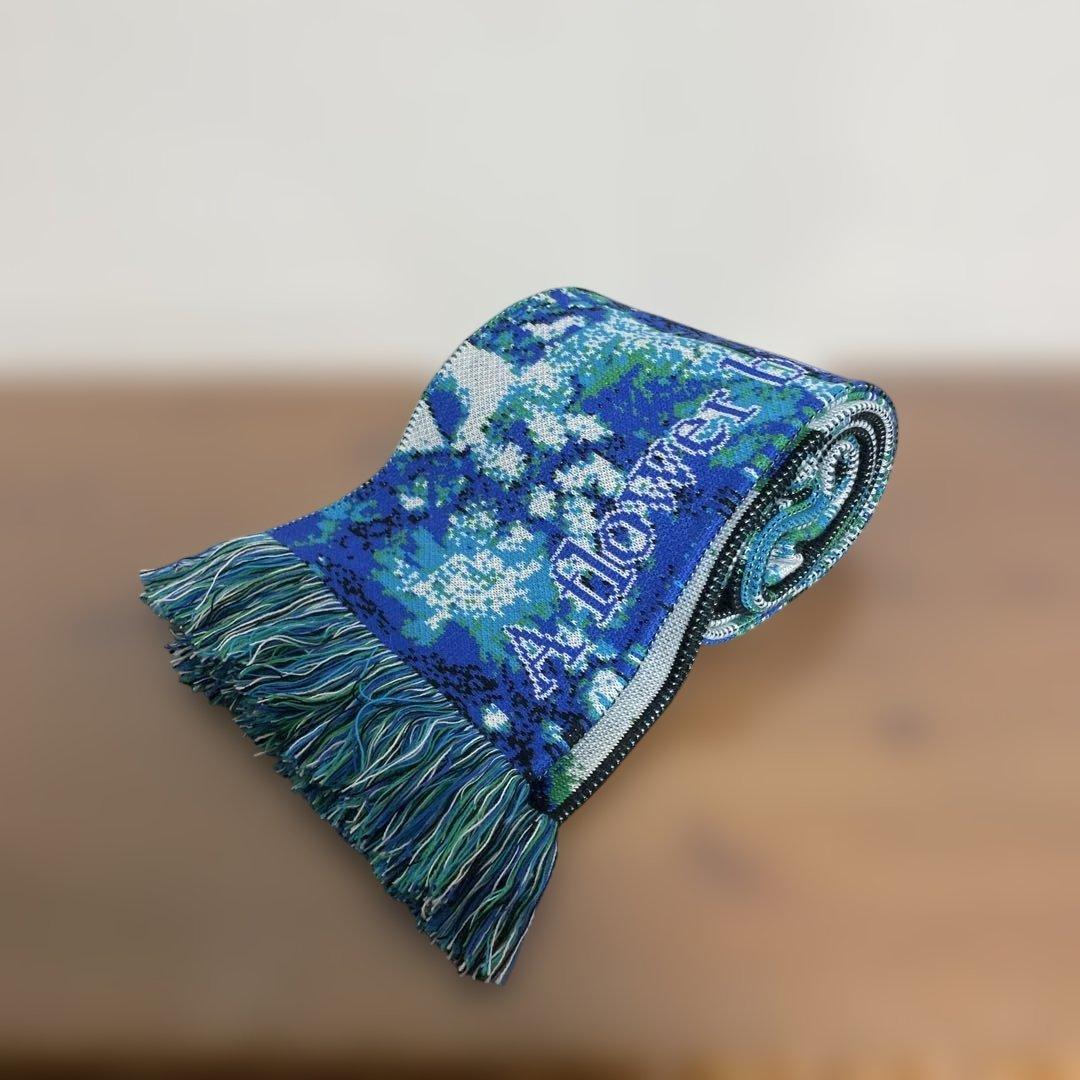 美品★MONTMARTRE NEW YORK ブルーオイルスカーフ 24aw