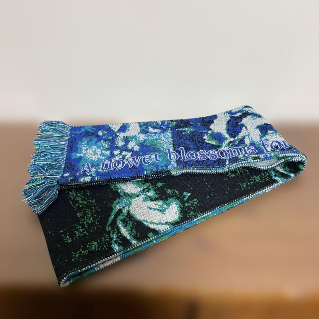 美品★MONTMARTRE NEW YORK ブルーオイルスカーフ 24aw