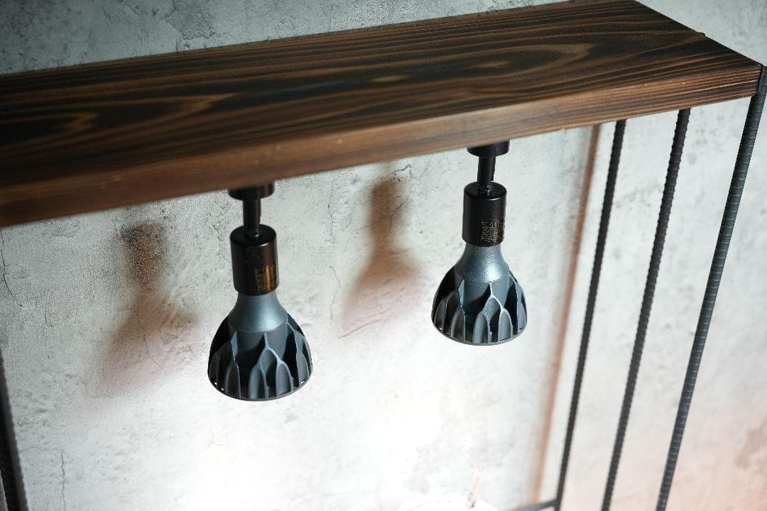 植物育成棚　ダクトレール付き アイアンシェルフ　男前インテリア 1027