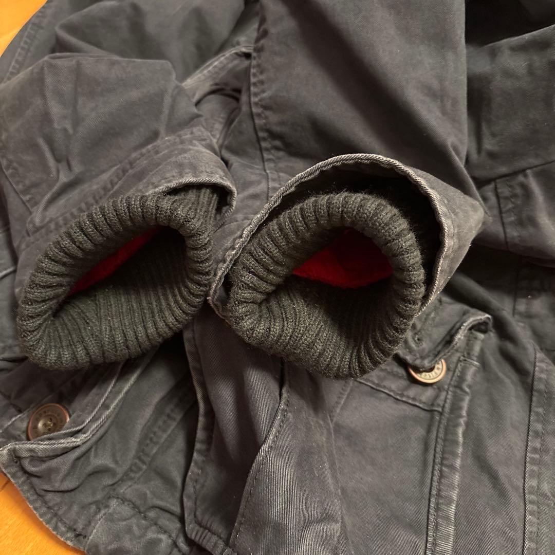 Abercrombie & Fitch フード付きミリタリージャケットネイビーＬ