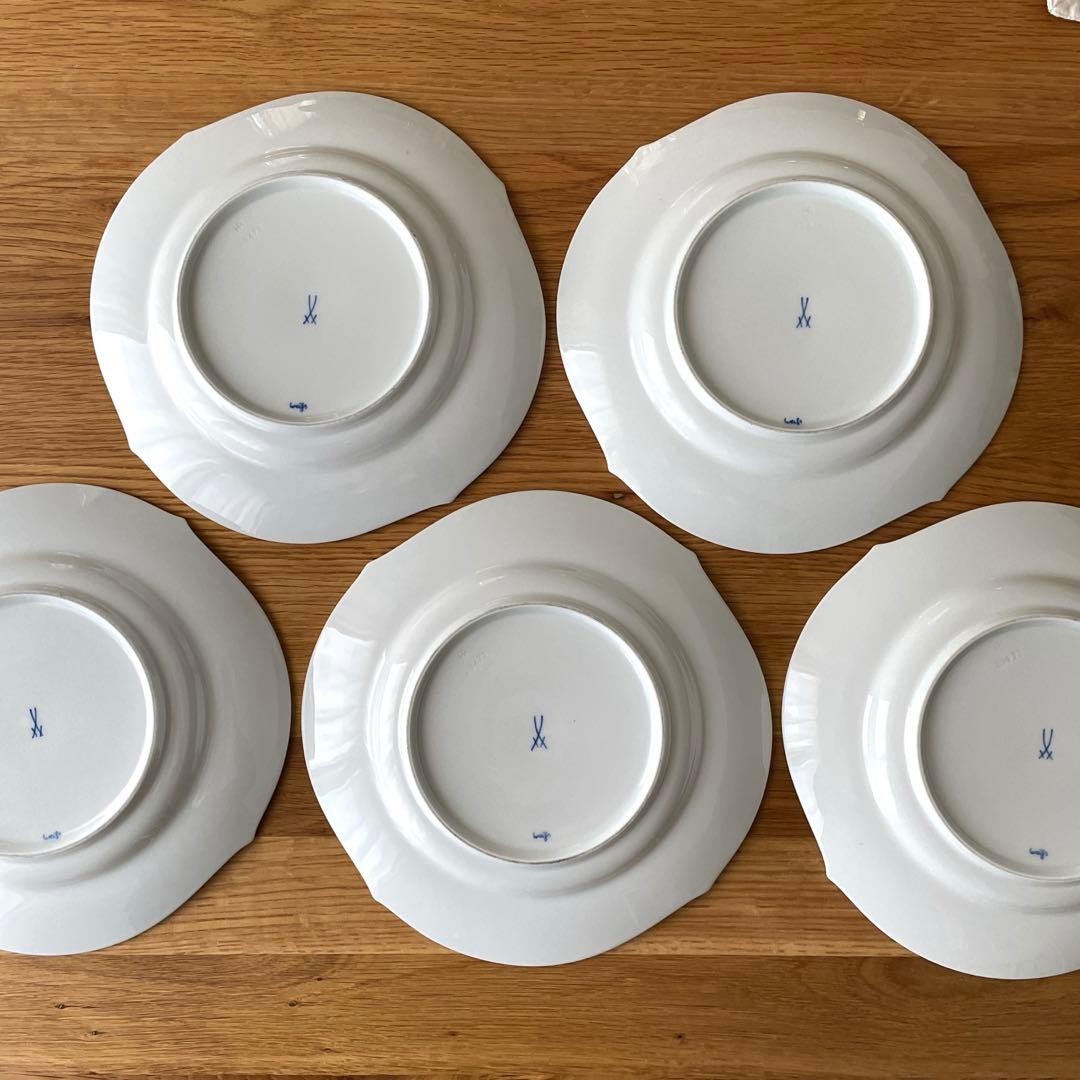 マイセン平皿 プレート 波の戯れ 5枚セット