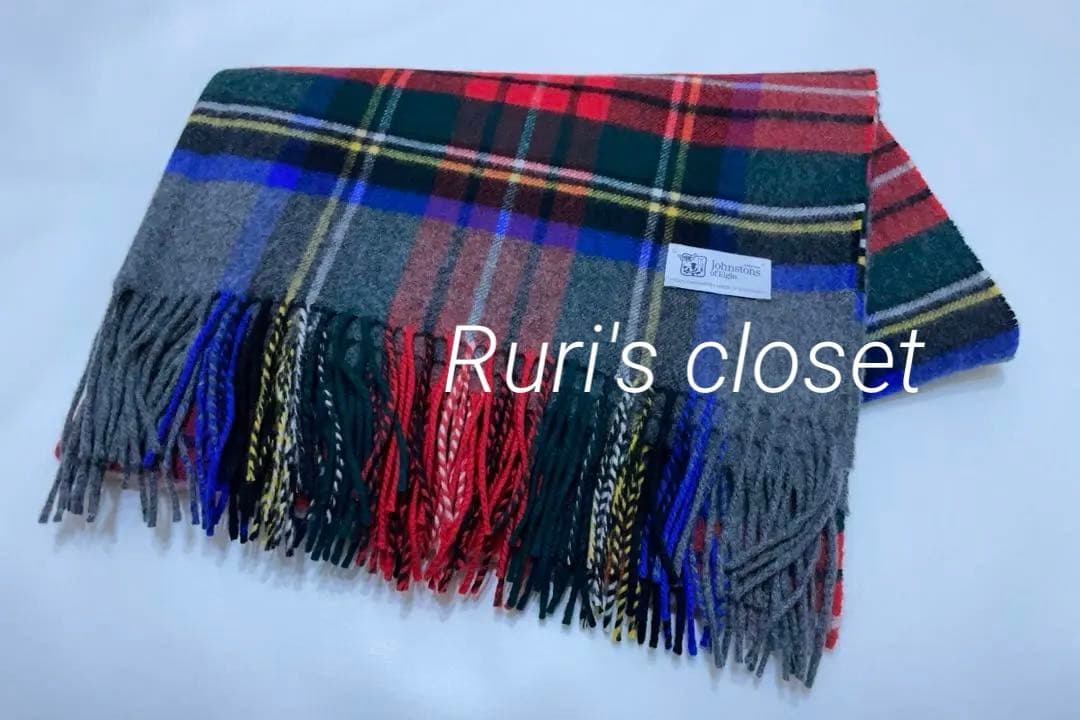 ジョンストンズ 日本別注 カシミヤ100% 大判 ストール グレースチュワート♡