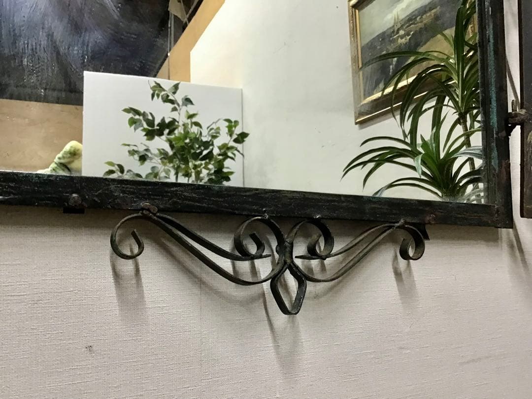管170☆希少☆英国製☆アンティーク☆鉄製☆ロートアイアン☆ハンドメイド☆壁掛け