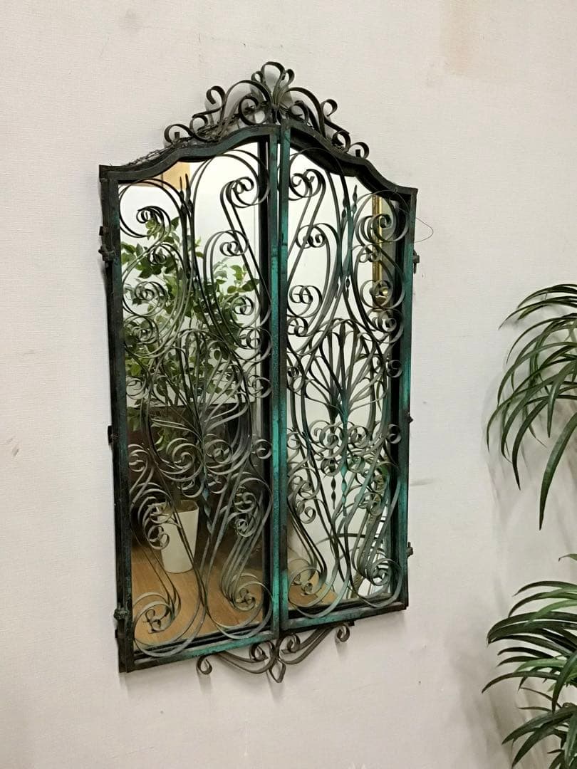 管170☆希少☆英国製☆アンティーク☆鉄製☆ロートアイアン☆ハンドメイド☆壁掛け