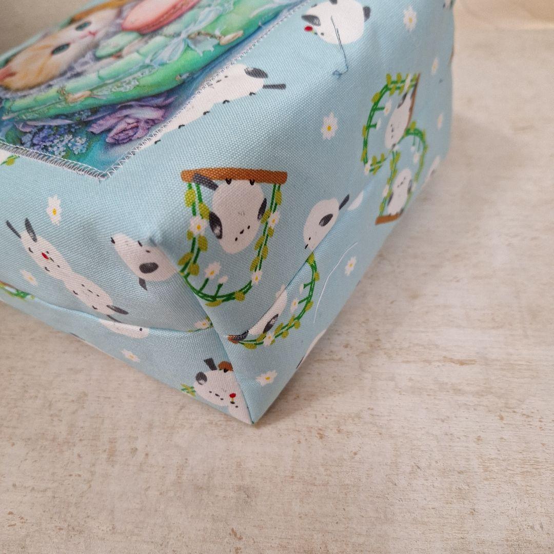 激レアパネル生地　ハンドメイド　布バスケット