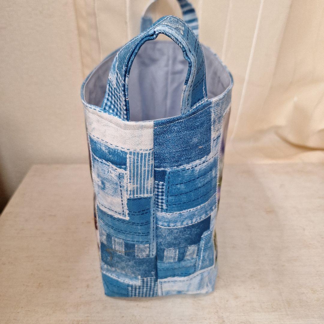 激レアパネル生地　ハンドメイド　布バスケット