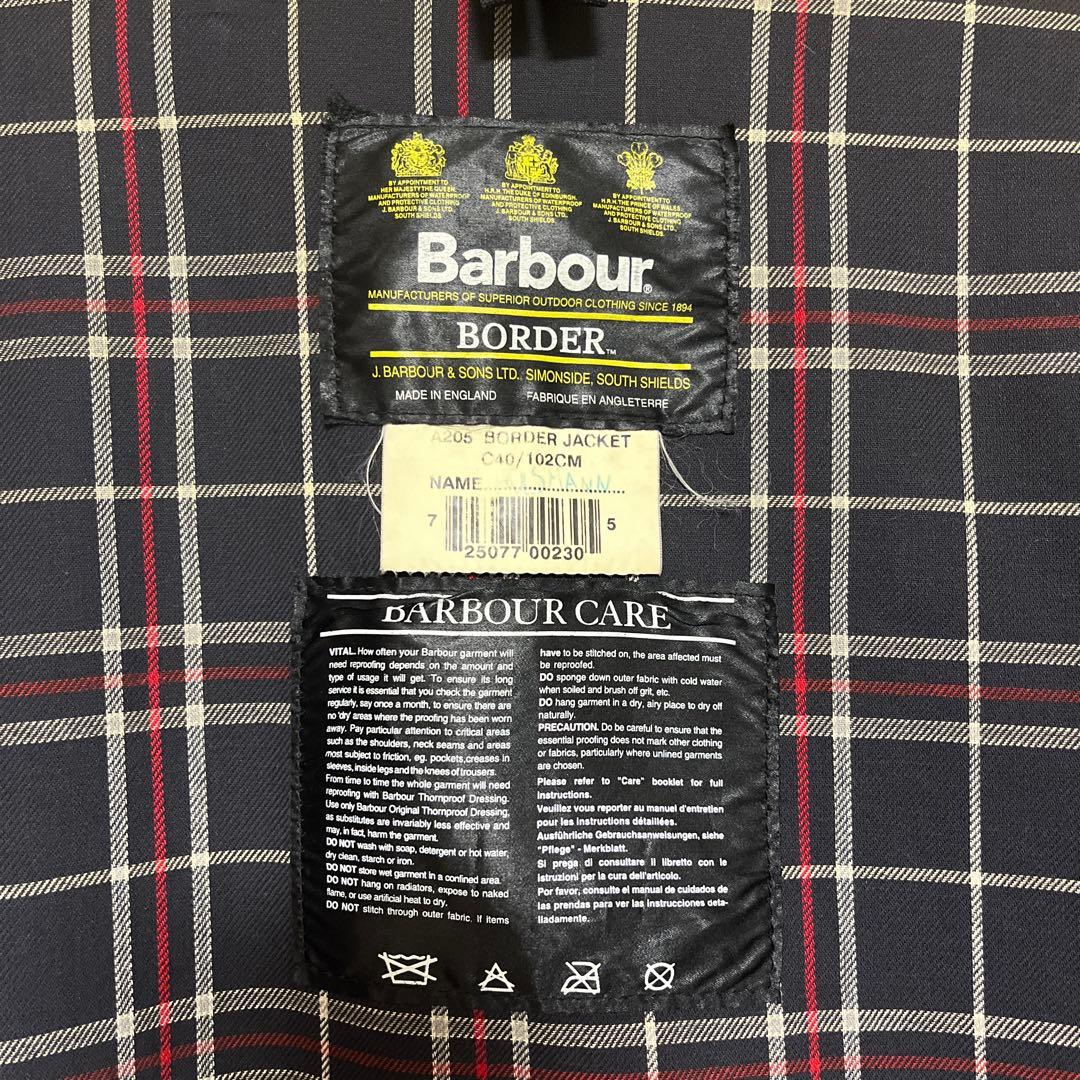Barbour Border C40 Navy 英国製 ビンテージ ボーダー