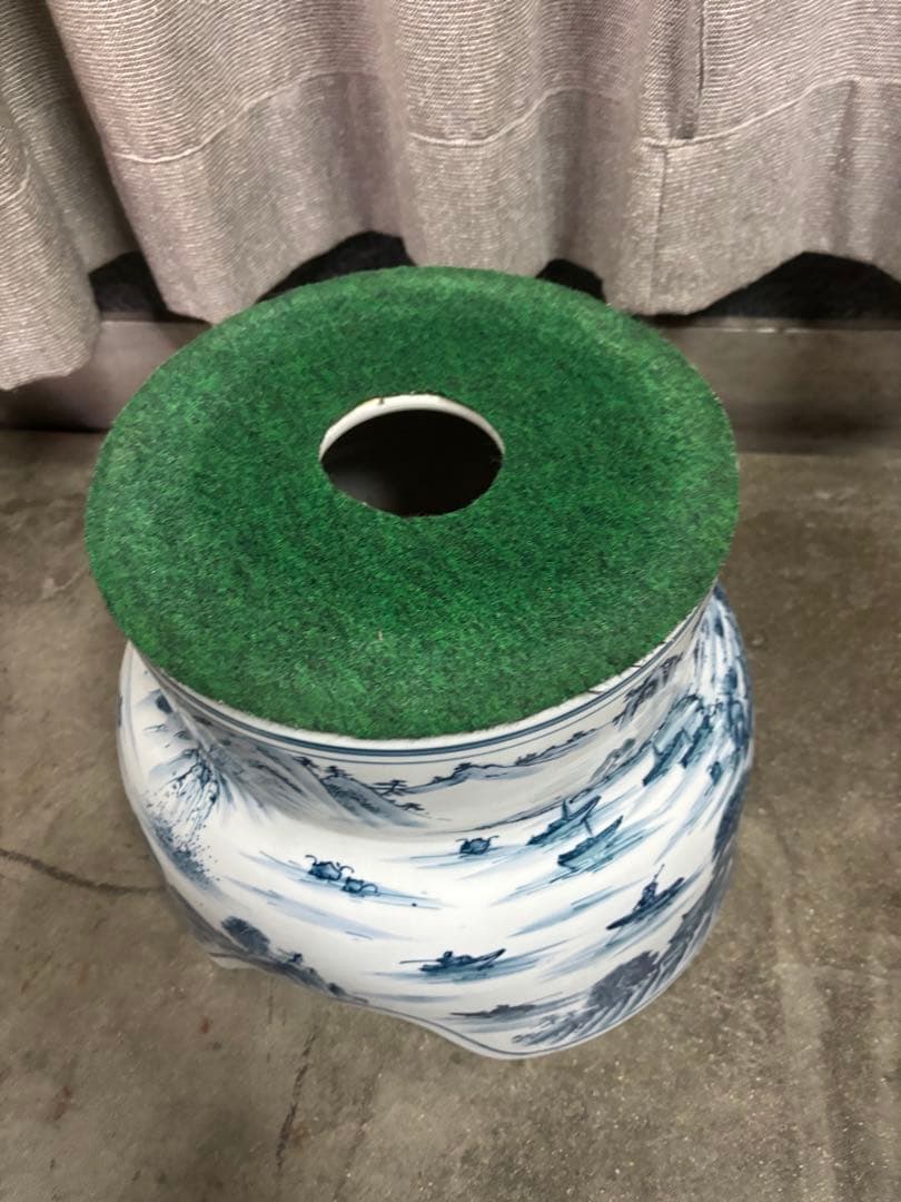 【有田焼　金龍窯　‼️】山水飾壷　沈香壺　　大壷骨董品 飾壺 置物 古美術品