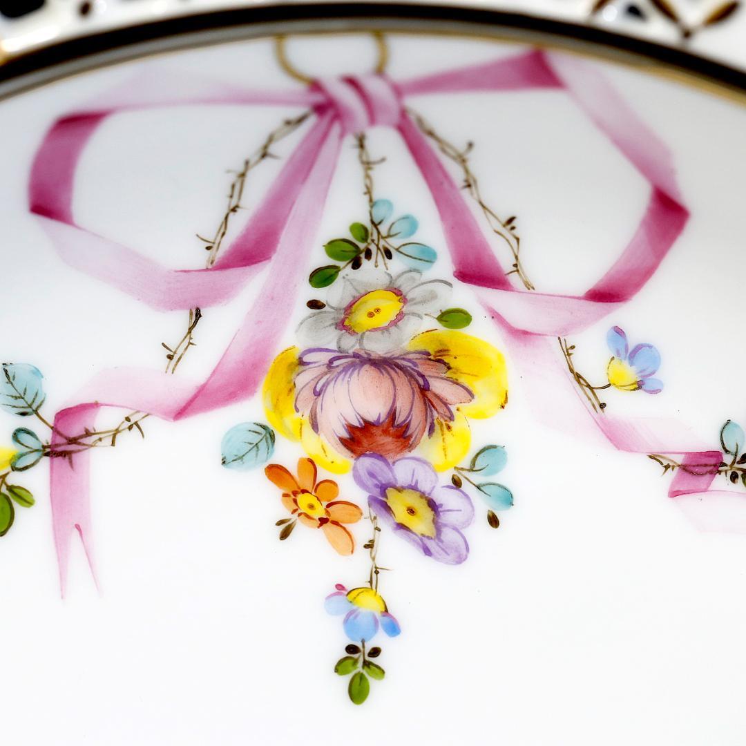 【美品 送料込み】ヘレンド 地中海の庭 透かしプレート オープンワーク ＪＭ