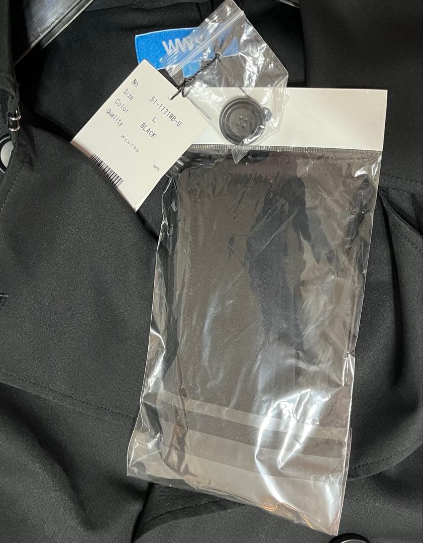 WWS ワークウェアスーツ 洗えるトレンチコート L ブラック 黒 まこなり社長