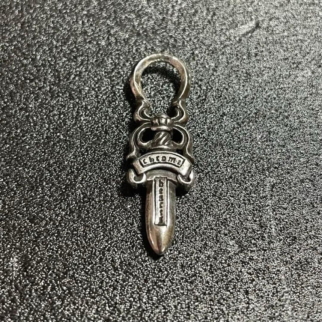 【正規品】クロムハーツ 5 ダガー ジップ チャーム シルバー ネックレス