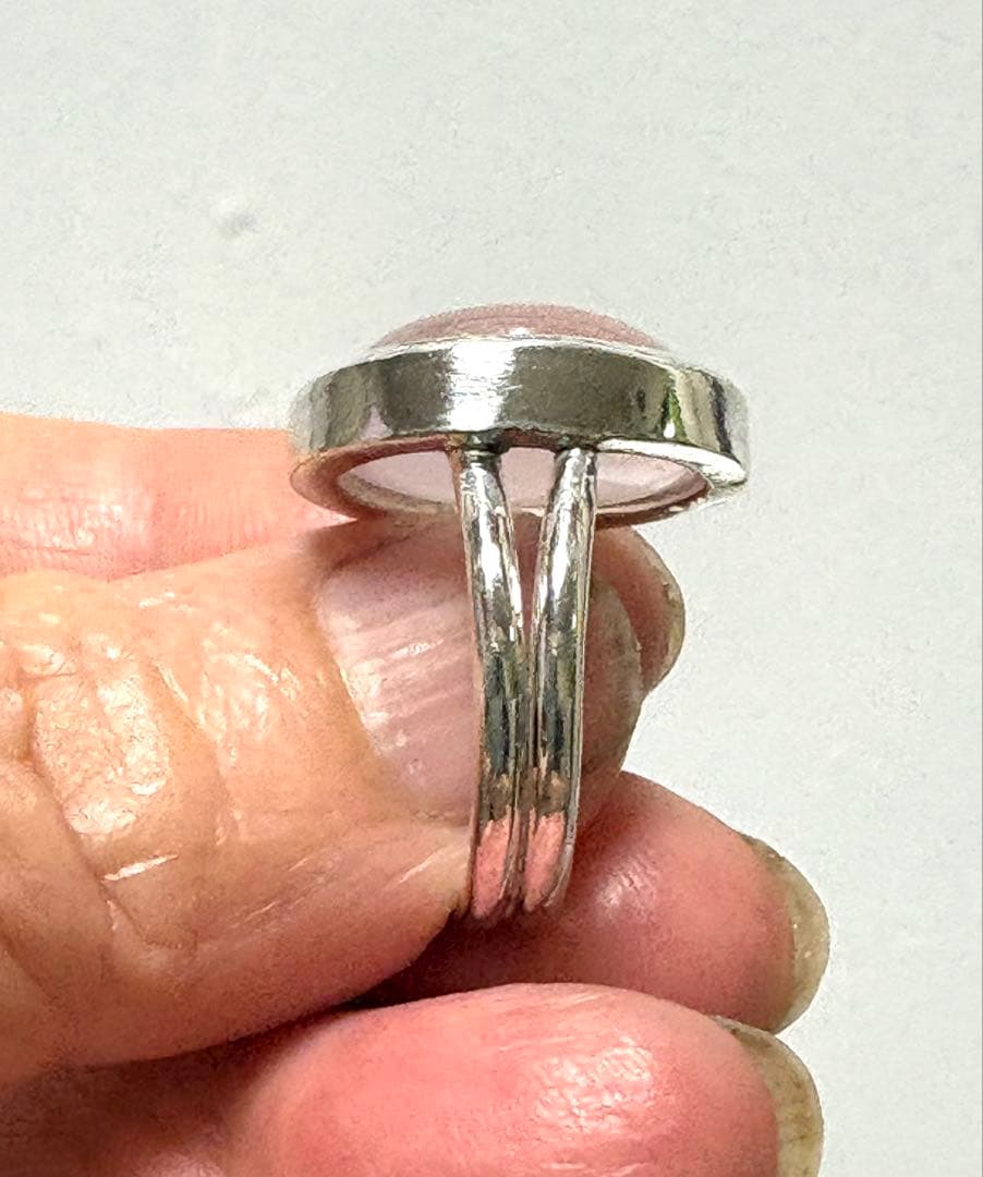 ローズクオーツ　シルバーリング