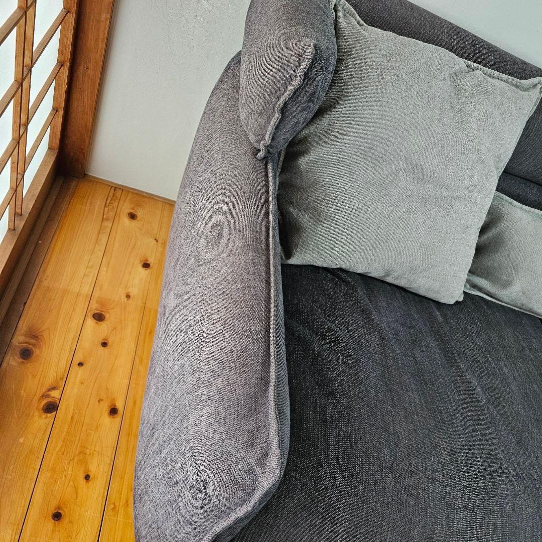 ニトリ 3人掛けソファ ダークグレー