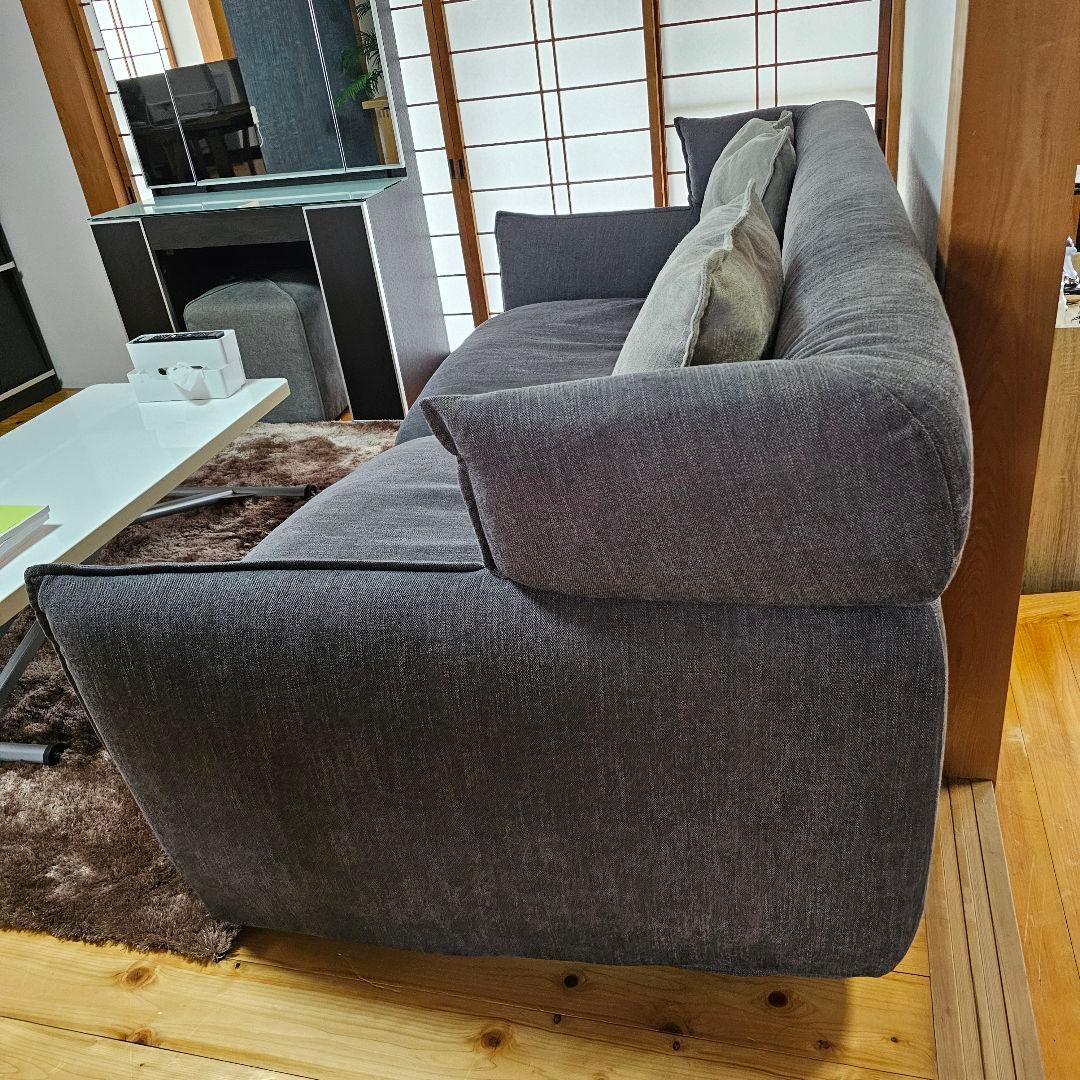 ニトリ 3人掛けソファ ダークグレー