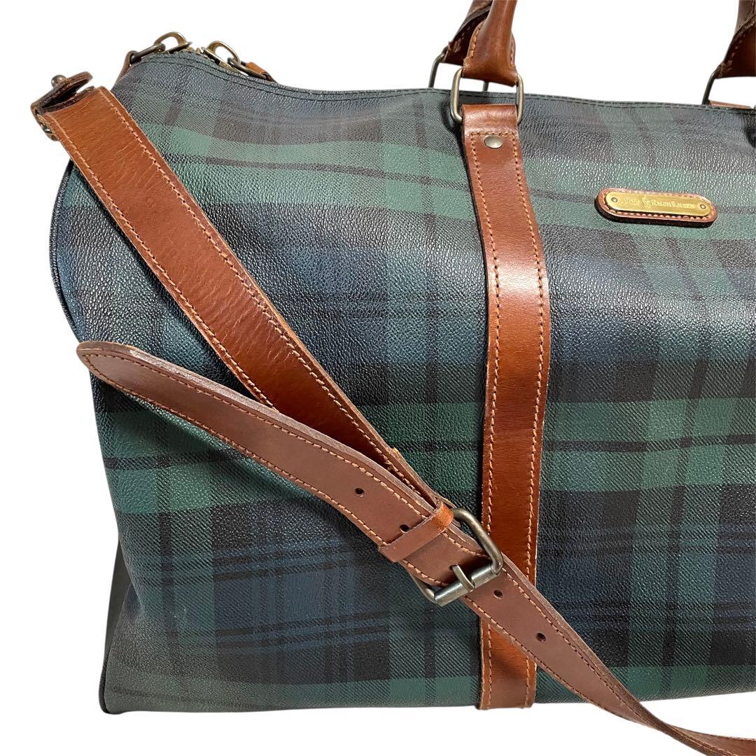 Polo Ralph Lauren ボストンバッグ チェック 大容量 ラージ