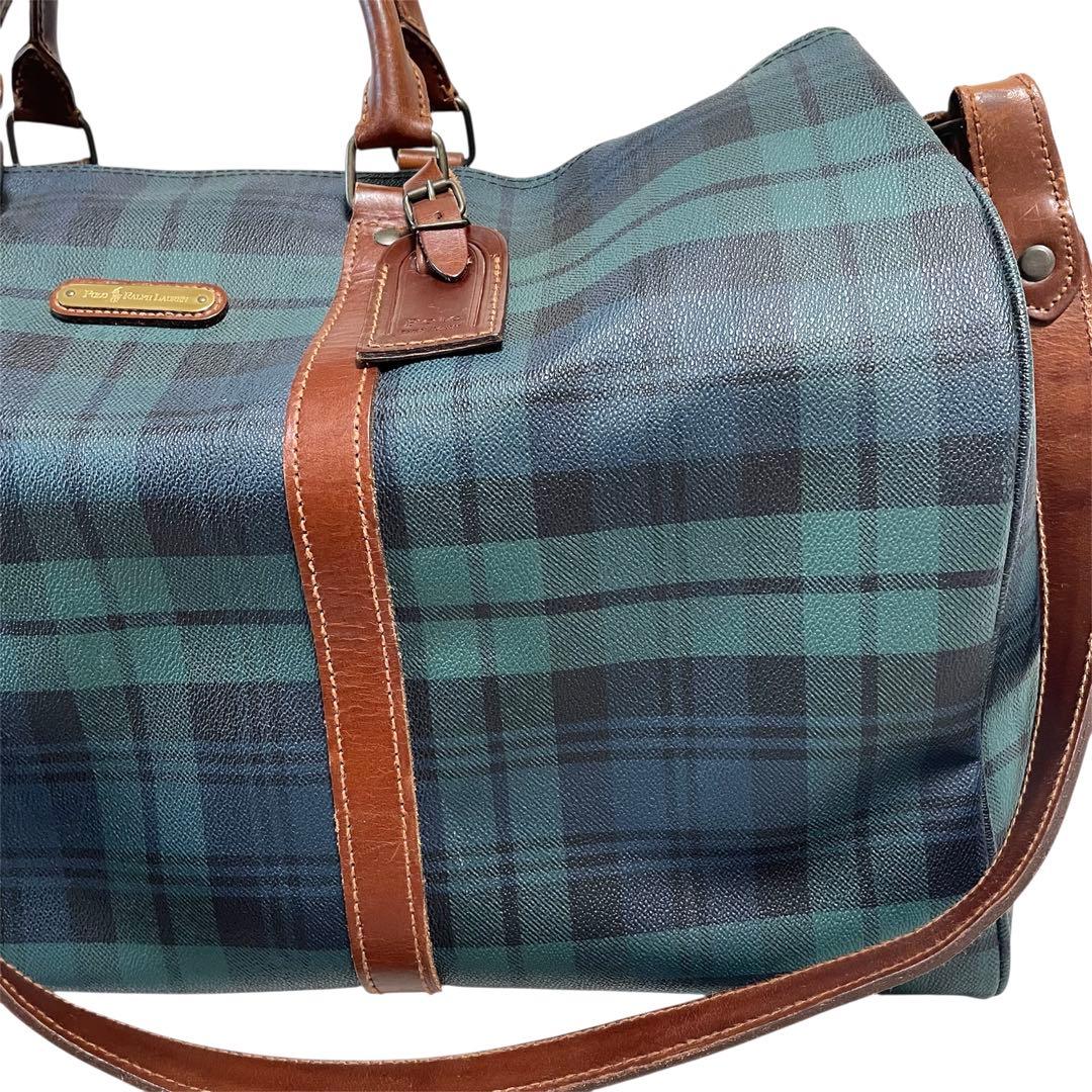 Polo Ralph Lauren ボストンバッグ チェック 大容量 ラージ