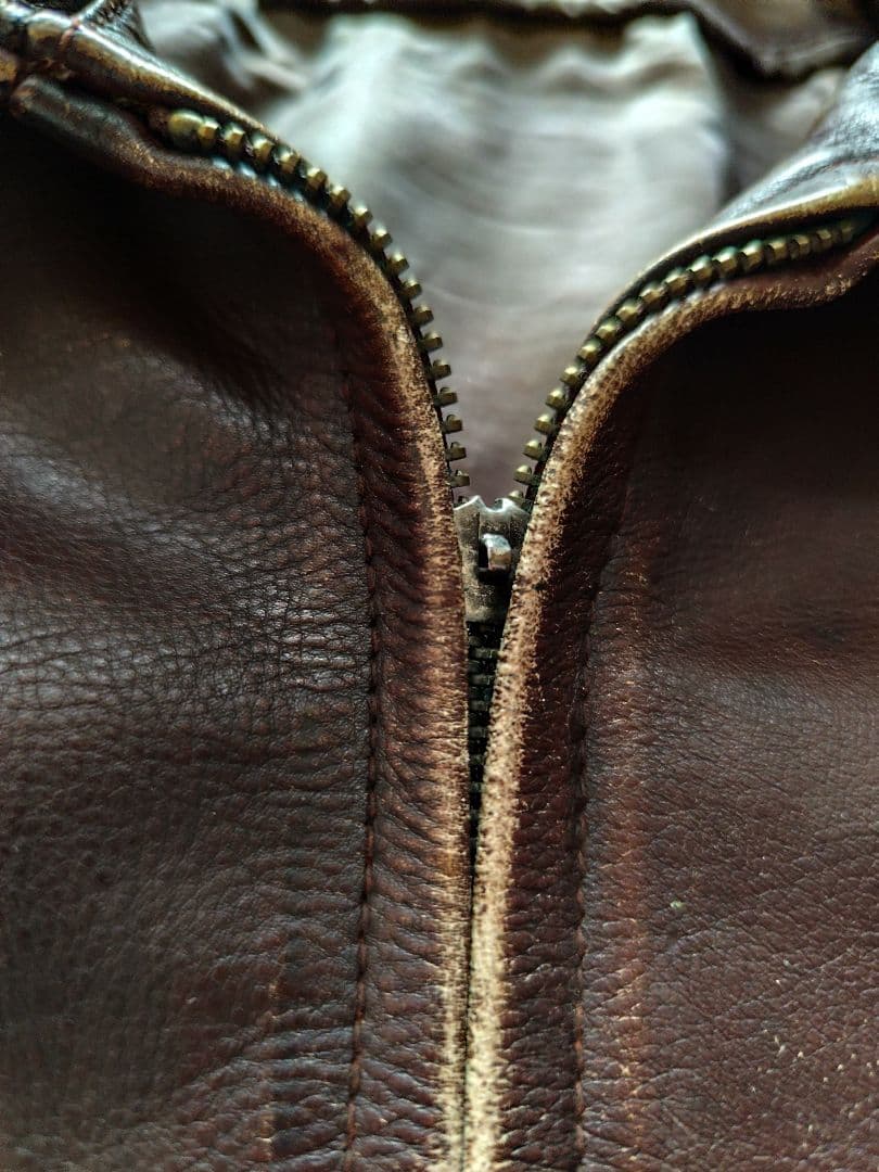 LVC Levi's リーバイス シボ革 レザージャケット 茶 M