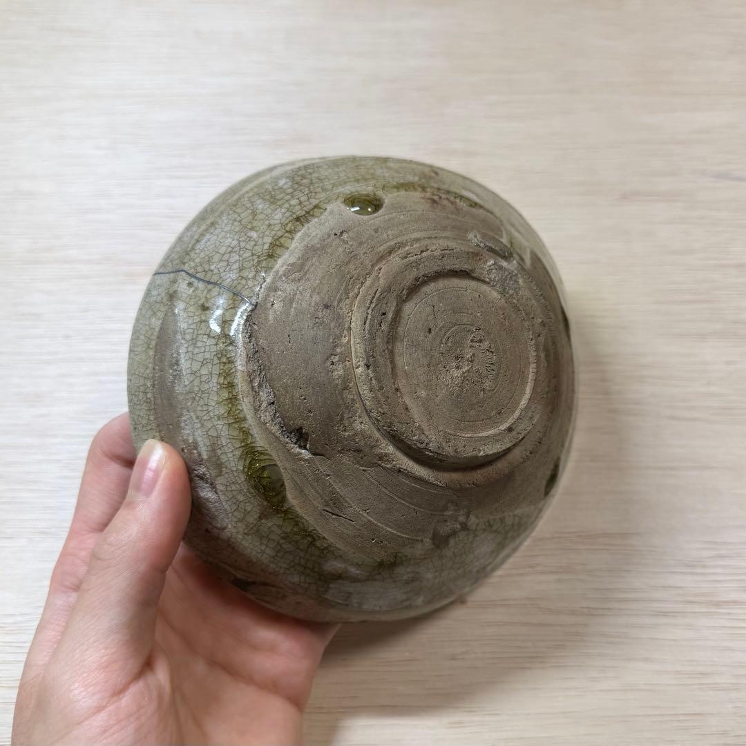 古瀬戸 灰釉 平茶碗 室町時代 茶碗 山茶碗 古美術 骨董 古美濃 古常滑 志野