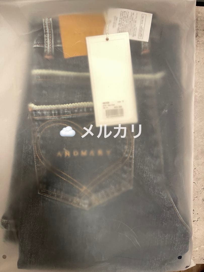 パンツ andmary Heart stitch denim navy blue S