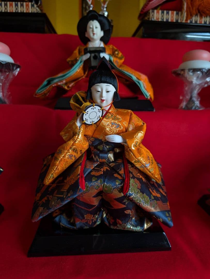 送料込【3出品全て落札必須 3/3】ひな人形 7段 15人飾り 40号（人形）