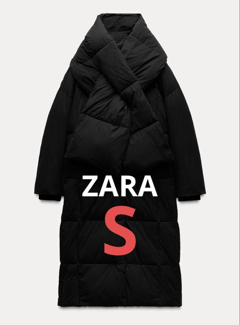ZARAベンチコートスカーフ付き撥水加工　ZW COLLECTION S