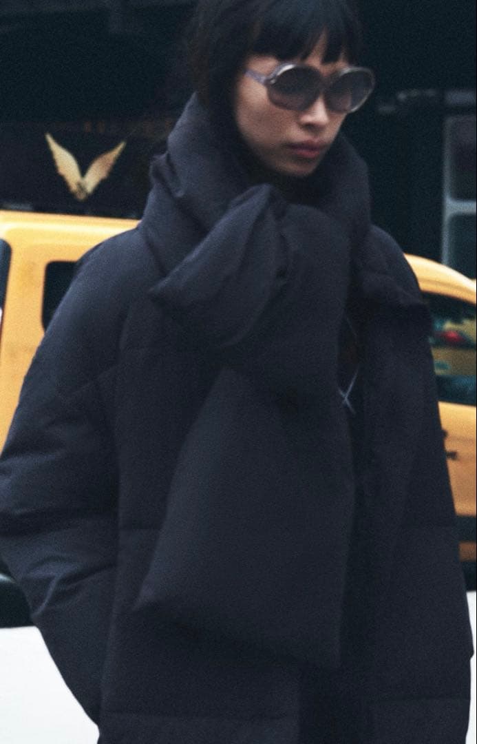 ZARAベンチコートスカーフ付き撥水加工　ZW COLLECTION S