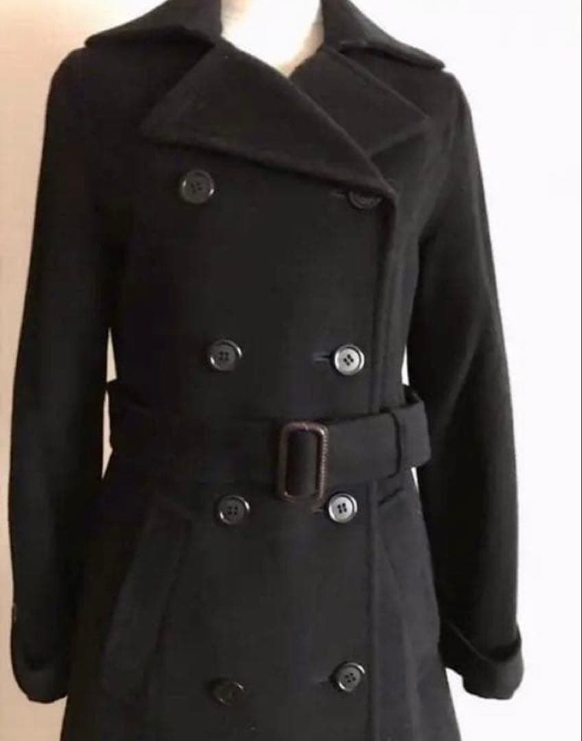 DGRACE アンゴラ　ダブルブレスト　ロングコート ブラック　新品同様★