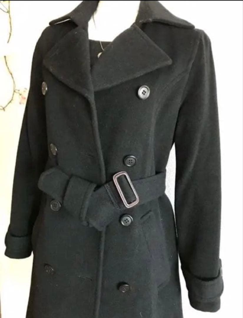 DGRACE アンゴラ　ダブルブレスト　ロングコート ブラック　新品同様★