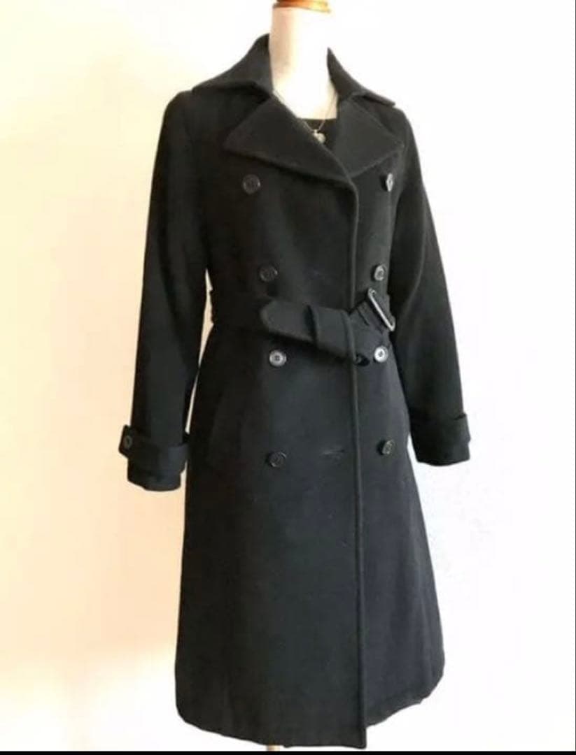 DGRACE アンゴラ　ダブルブレスト　ロングコート ブラック　新品同様★