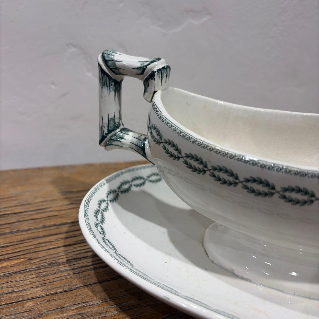 ソーシエール　サルグミンヌサルグミンヌ　ノビリス　月桂樹モチーフ　グリーン