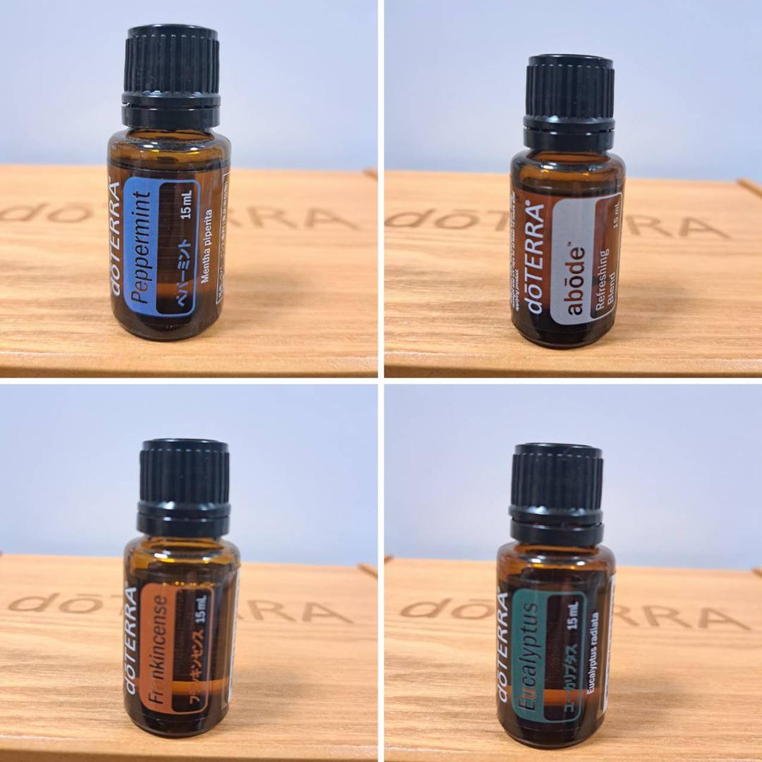 doterra　オイル52本　ロールオン8本　まとめ売り　ウッドボックス3段付