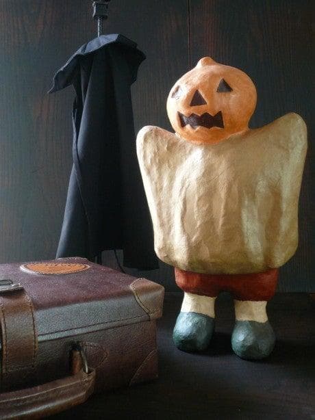 ROUND SQUARE ハロウィン 張り子のかぼちゃ人形 身長約34㎝