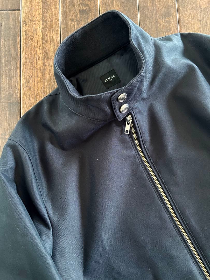 エディフィス/極美品 22AW ハリントンJKT シルバーボタン ブラック L