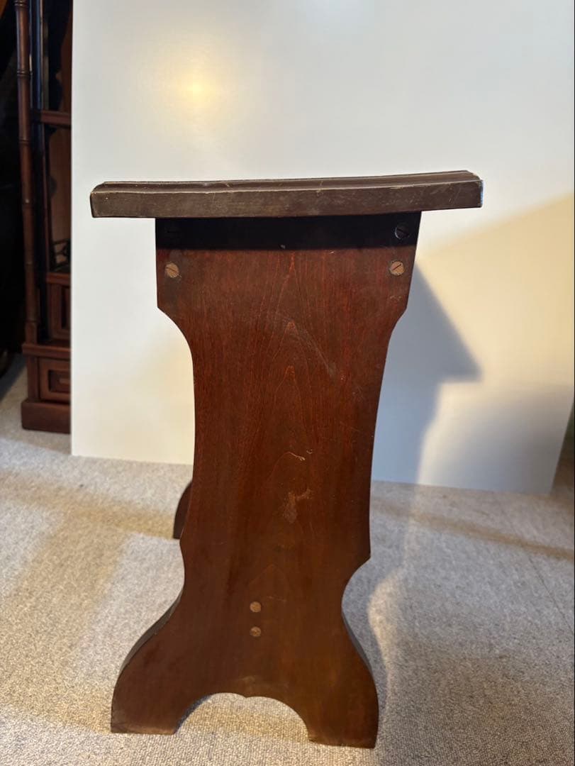 古道具　アンティーク　オルガン椅子　オルガンチェア　作業用スツール　昭和レトロ