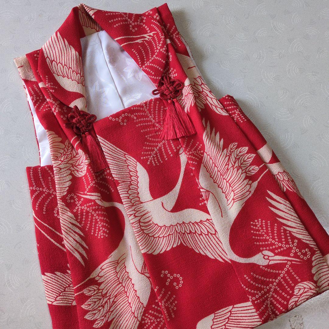 あーこ、正絹縮緬の被布と巾着セット