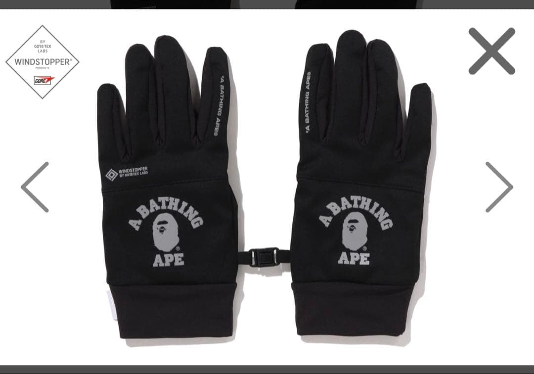 A BATHING APE GLOVE 手袋　ape
