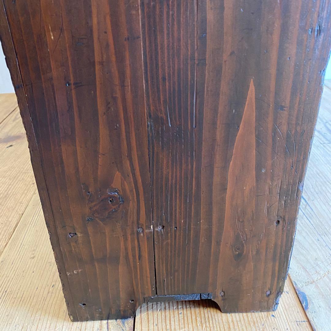 アンティーク オープンラック 飾り棚 無垢材 古道具 引き出し2杯 y117