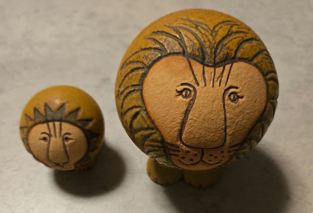 リサ・ラーソン　ライオン　2体セット　ミニ、セミミディアム　おまけ付き